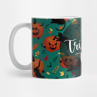 Trick and treat with cats and pumpkins Mug